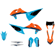 Ninetwo Decals KTM 125-500EXC/EXC-F 20-21 Blue Orange w/ Black BGS Graphics Kit