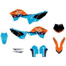 Ninetwo Decals KTM 125-250SX/SXF 09-10 Blue Orange w/ Black BGS Graphics Kit