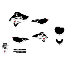 Ninetwo Decals Suzuki DRZ125 01-07 White Black w/ Black BGS Graphics Kit