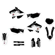 Ninetwo Decals Suzuki RM125-250 01-10 White Black w/ Black BGS Graphics Kit