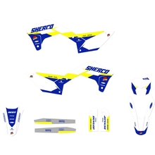 Ninetwo Decals Sherco 17-23 Blue White Yellow w/ White BGS Graphics Kit