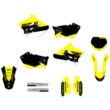 Ninetwo Decals Suzuki RM125-250 01-10 Yellow Black w/ Black BGS Graphics Kit
