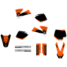 Ninetwo Decals KTM 50SX 02-08 Black Orange w/ Black BGS Graphics Kit
