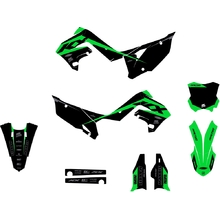 Ninetwo Decals Kawasaki KX125/250 POLISPORT RESTYLE Green Black w/ Black BGS Graphics Kit