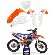 Ninetwo Decals KTM 65 SX 16-22 Orange White w/ Black BGS Graphics Kit & UFO OEM 19-21 Plastics Kit