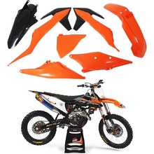 Ninetwo Decals KTM 125-500EXC/EXC-F 20-22 Orange Black w/ White BGS Graphics Kit & Racetech OEM Plastics Kit
