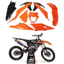 Ninetwo Decals KTM 125-500EXC/EXC-F 20-22 Orange Black w/ White BGS Graphics Kit & Racetech OEM Enduro Plastics Kit