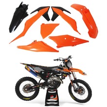 Ninetwo Decals KTM 125-500EXC/EXC-F 20-22 Orange Black w/ Black BGS Graphics Kit & Racetech OEM Plastics Kit