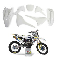 Ninetwo Decals Husqvarna TC65 17-23 White Blue w/ Black BGS Graphics Kit & Racetech OEM Plastic Kit