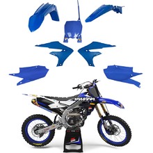 Ninetwo Decals Yamaha YZ250F 19-23 450F 18-23 Blue White w/ Black BGS Graphics Kit & Cycra Blue Replica Plastics Kit