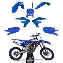 Ninetwo Decals Yamaha YZ250F 19-23 450F 18-23 Blue w/ White BGS Graphics Kit & Cycra Blue Replica Plastics Kit