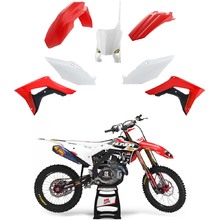 Ninetwo Decals Honda CRF250R 18-21 450R 17-20 Red White w/ White BGS Graphics Kit & Cycra Replica Plastics Kit