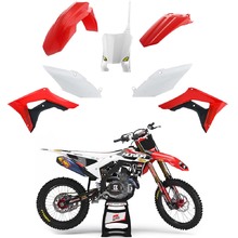 Ninetwo Decals Honda CRF250R 18-21 450R 17-20 Red White w/ Black BGS Graphics Kit & Cycra Replica Plastics Kit