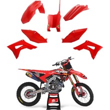 Ninetwo Decals Honda CRF250R 18-21 450R 17-20 Red w/ Black BGS Graphics Kit & Cycra Red Replica Plastics Kit