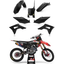 Ninetwo Decals Honda CRF250R 18-21 450R 17-20 Red Black w/ Black BGS Graphics Kit & Cycra Replica Plastics Kit