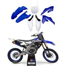 Ninetwo Decals Yamaha YZ65 18-25 Blue White w/ Black BGS Graphics Kit & UFO OEM Plastics Kit
