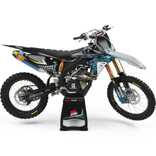 Ninetwo Decals Suzuki RMZ250 07-09 Teal Grey w/ Black BGS Leopard Graphics Kit
