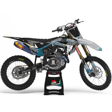 Ninetwo Decals Honda CR125-250 02-03 Teal Grey w/ Black BGS Leopard Graphics Kit