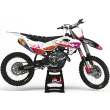 Ninetwo Decals GAS GAS EC/F 125-450 12-14 Pink Orange w/ White BGS Leopard Graphics Kit
