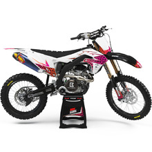 Ninetwo Decals Kawasaki KX85 01-13 Pink Orange w/ White BGS Leopard Graphics Kit