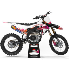 Ninetwo Decals Yamaha YZ250-426F 00-02 Pink Orange w/ White BGS Leopard Graphics Kit