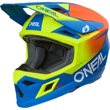 Oneal 2027 3 Series Solid Blue/Neon Yellow Kids Helmet