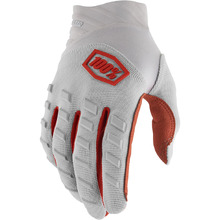 100% Percent Airmatic Silver Gloves