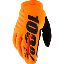 100% Percent Brisker Fluro Orange/Black Gloves
