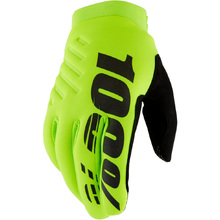 100% Percent Brisker Fluro Yellow/Black Kids Gloves