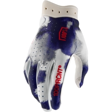 100% Percent I-Track Blue/White Gloves