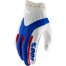 100% Percent I-Track Red/White/Blue Gloves