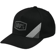 100% Percent Cornerstone X-Fit Black/Grey Snapback Hat