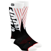 100% Percent Torque Comfort Black/White Moto Socks