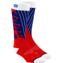 100% Percent Torque Comfort Red/Blue Moto Socks
