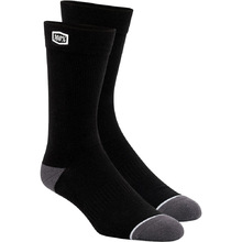 100% Percent Solid Black Casual Socks