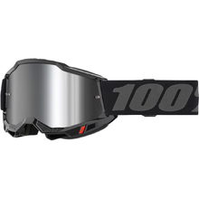 100% Percent Accuri 2 Black Silver Mirror Goggles