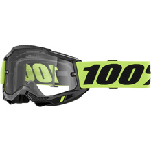 100% Percent Accuri 2 Enduro Moto Neon Yellow Clear Goggles