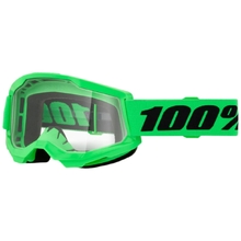 100% Percent Strata 2 Neon Green Clear Goggles