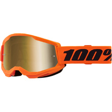 100% Percent Strata 2 Neon Orange Gold Mirror Goggles