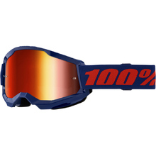 100% Percent Strata 2 Navy Red Mirror Goggles