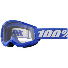 100% Percent Strata 2 Blue Clear Kids Goggles