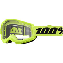 100% Percent Strata 2 Neon Yellow Clear Kids Goggles