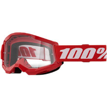 100% Percent Strata 2 Red Clear Kids Goggles