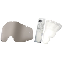 100% RaceCraft, Accuri & Strata Smoke Lens + 20pk Tearoffs Kit