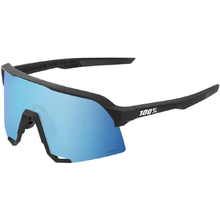 100% Percent S3 Matte Black/Hiper Blue Multilayer Mirror Sunglasses