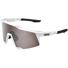 100% Percent Speedcraft Matte White/Hiper Silver Mirror Sunglasses