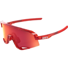 100% Percent Slendale Campari Translucent Hiper Fire Red Mirror Sunglasses
