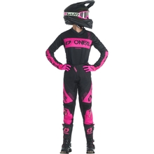 Oneal 2027 Element Racewear Black/Pink Kids Gear Combo