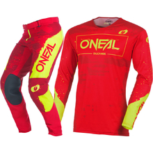 Oneal 2027 Mayhem Paint Red/Neon Kids Gear Set