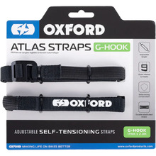 Oxford Atlas 17mm x 2.0m Black Replacement G-Hook Pair